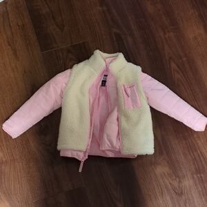 Lands' End Pink Sherpa Jacket